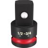 Milwaukee SHOCKWAVE Impact Duty Socket Adapter 1/2in Drive 3/4in Drive, small image number 1