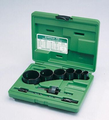 Greenlee Electricians' Bi-Metal Hole Saw Kit - 1/2 In. to 2 In. Conduit Sizes, large image number 0