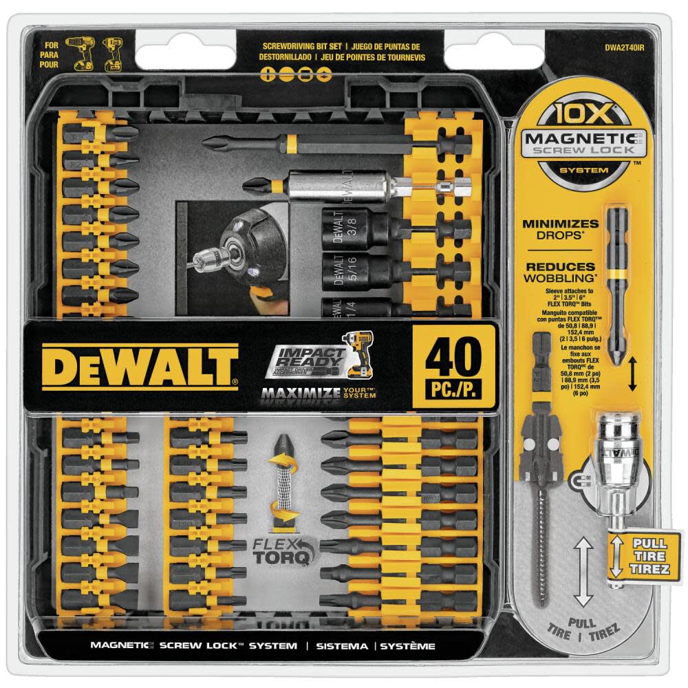 DEWALT 40 Piece Impact Ready Screwdriving Set DWA2T40IR Acme Tools