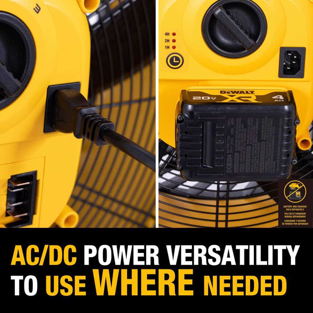 DEWALT 18 Inch 20V AC/DC 4000 CFM Drum Fan, large image number 7
