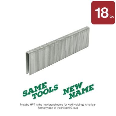 Metabo HPT Narrow Crown Finish Staples 1 1/2in x 1/4in 18 Gauge 5000pc, large image number 4