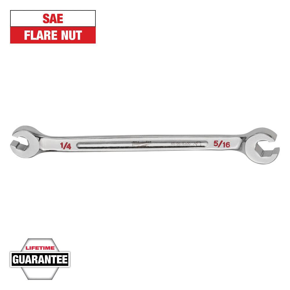 Milwaukee 1/4 Inch X 5/16 Inch Double End Flare Nut Wrench, large image number 1