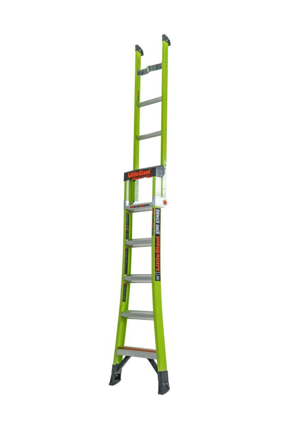 Little Giant Safety King Kombo Industrial Fiberglass Combo Ladder, large image number 6