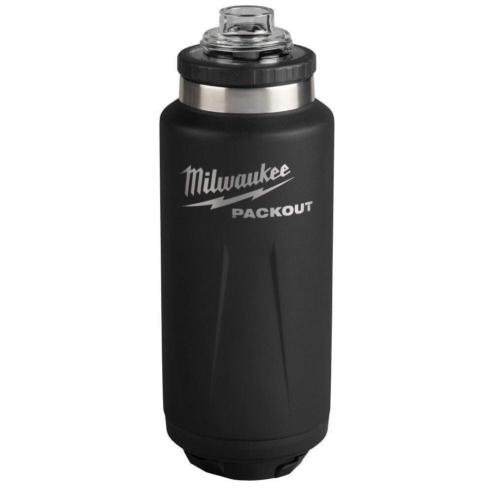 Milwaukee PACKOUT 36oz Insulated Bottle with Chug Lid - Black, large image number 9
