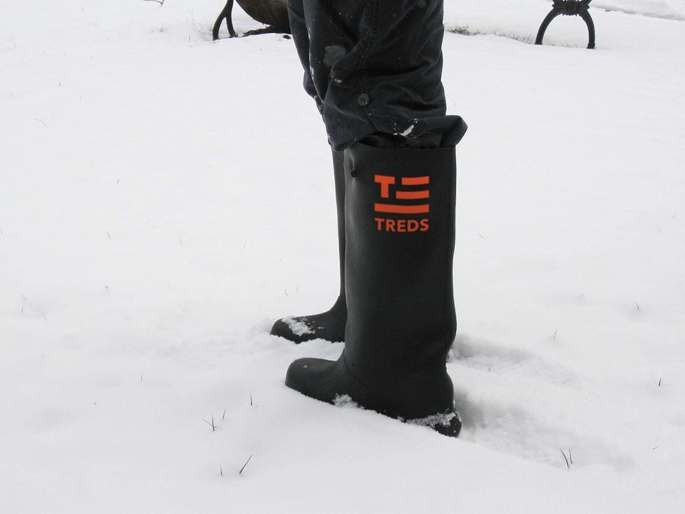 TREDS 17 Inch Rubber Concrete Over-the-Shoe Slush Boots Black 2X Size 17+, large image number 12