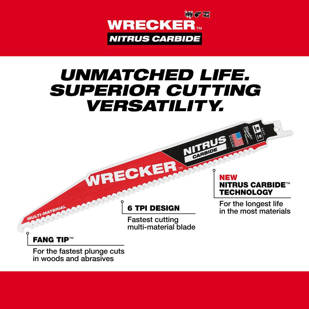 Milwaukee 9inch WRECKER with NITRUS CARBIDE 5Pk, large image number 4