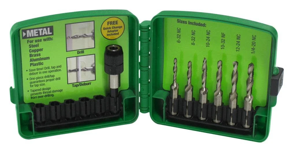 Greenlee 6pc Drill & Tap Bit Set, large image number 1