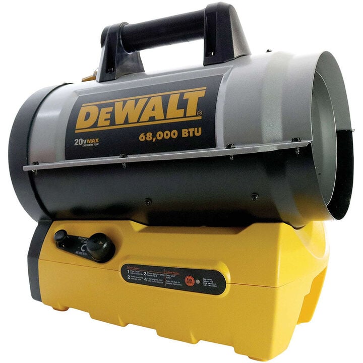 DEWALT 68000 BTU Cordless Portable Forced Air Propane Heater