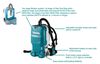 Makita 18V X2 (36V) LXT Backpack Dry Dust Extractor 1.6 Gallon HEPA FilterAWS Capable Cordless (Bare Tool), small image number 2