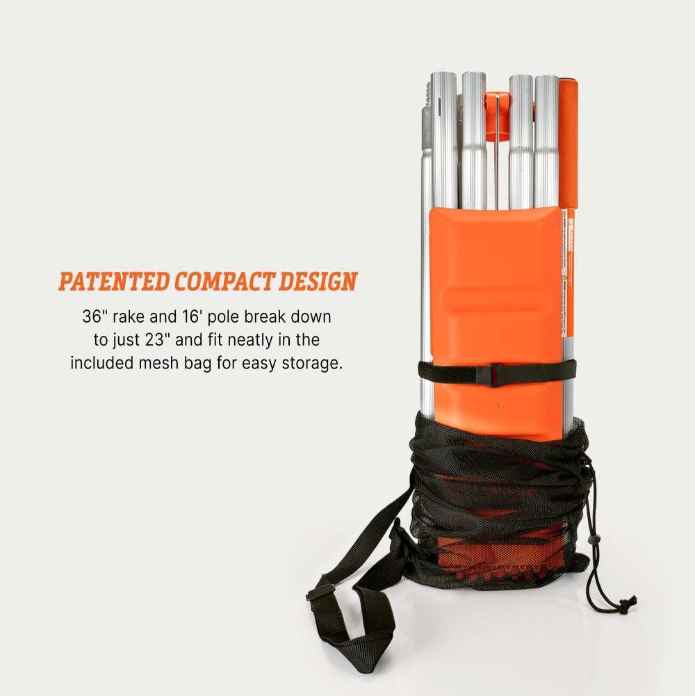 EZ Smart Snow Roof Rake with 16 Ft Pole Kit, large image number 9