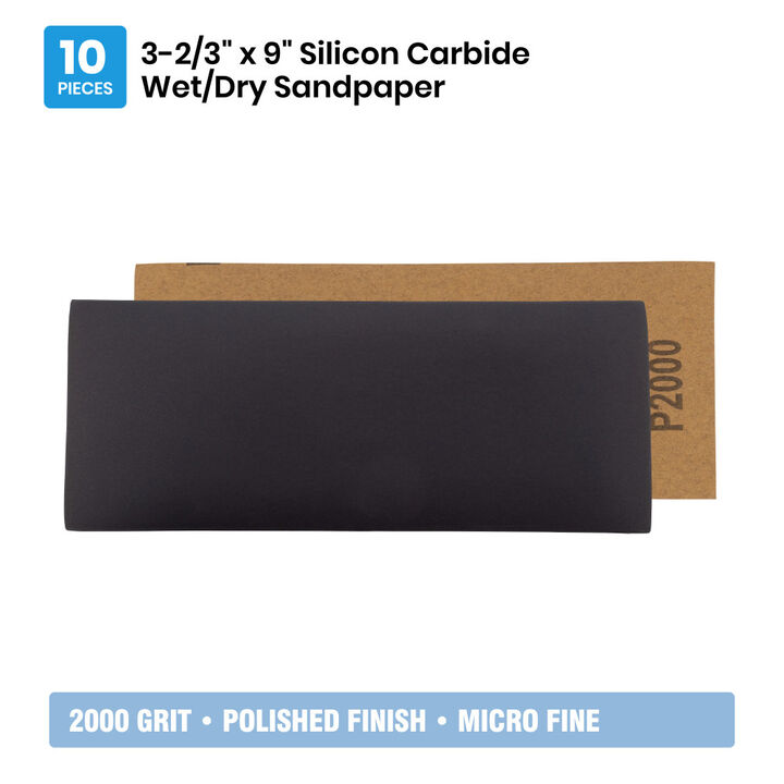 Spyder 10-Sheets Silicon Carbide 2000 Grit Sandpaper, 9 x 3-2/3 Inch, large image number 5