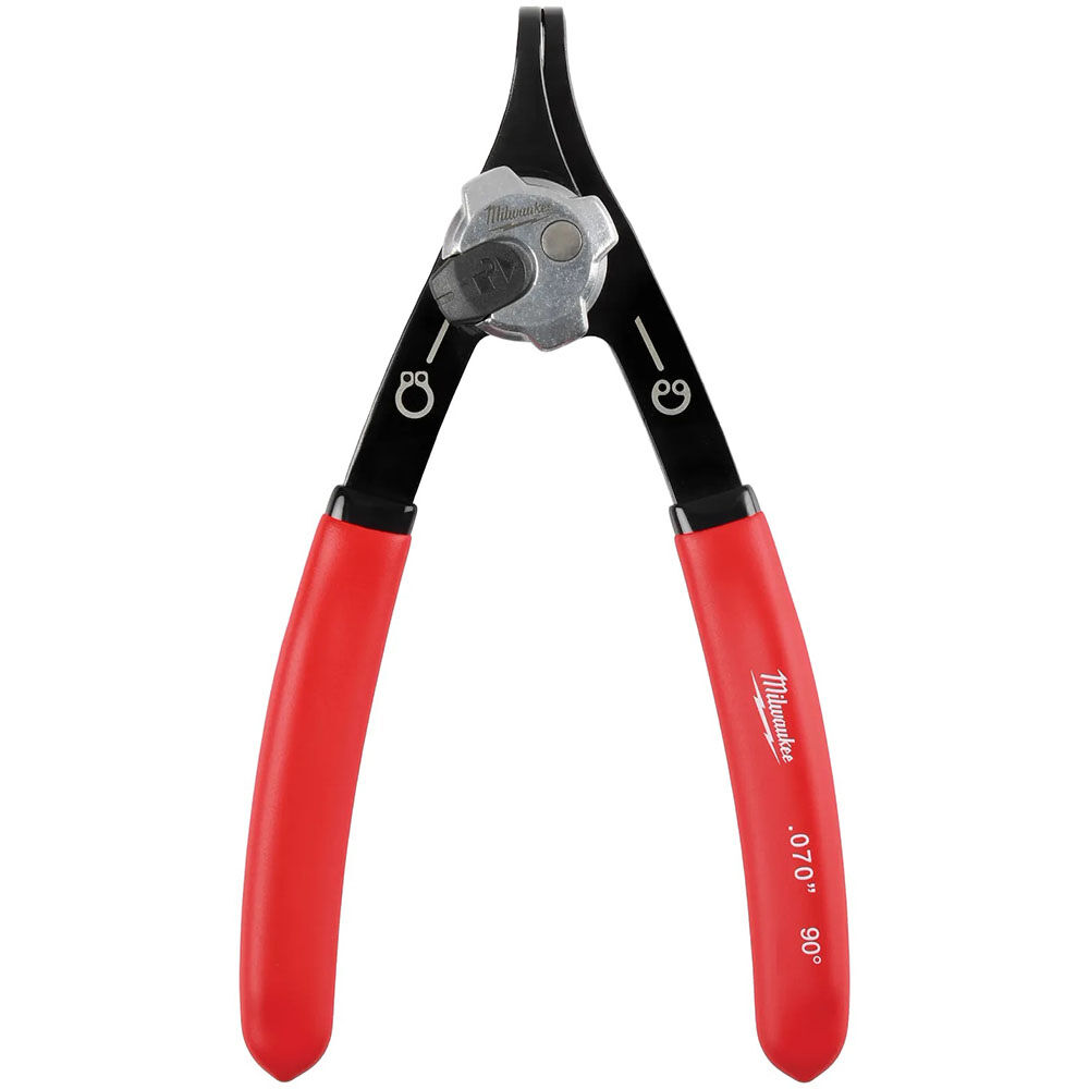 Milwaukee .070 in Convertible Snap Ring Pliers 90 Degree, large image number 1