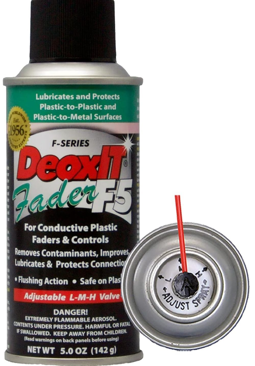 DeoxIT Fader 5% Spray Lubricant for Conductive Plastic Faders & Controls, 5 Oz, large image number 1