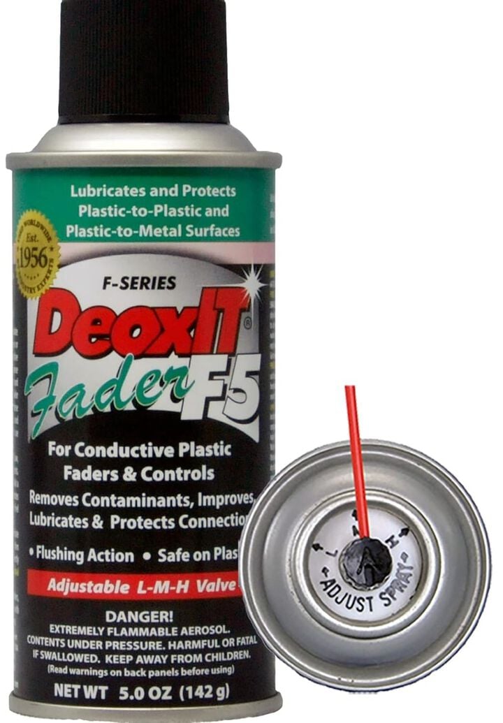 DeoxIT Fader 5% Spray Lubricant for Conductive Plastic Faders & Controls, 5 Oz