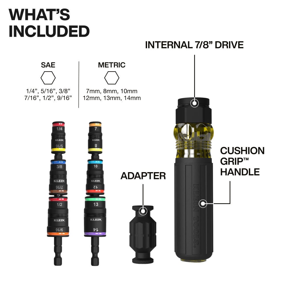 Klein Tools 14-in-1 Impact Rated Flip Socket, large image number 2
