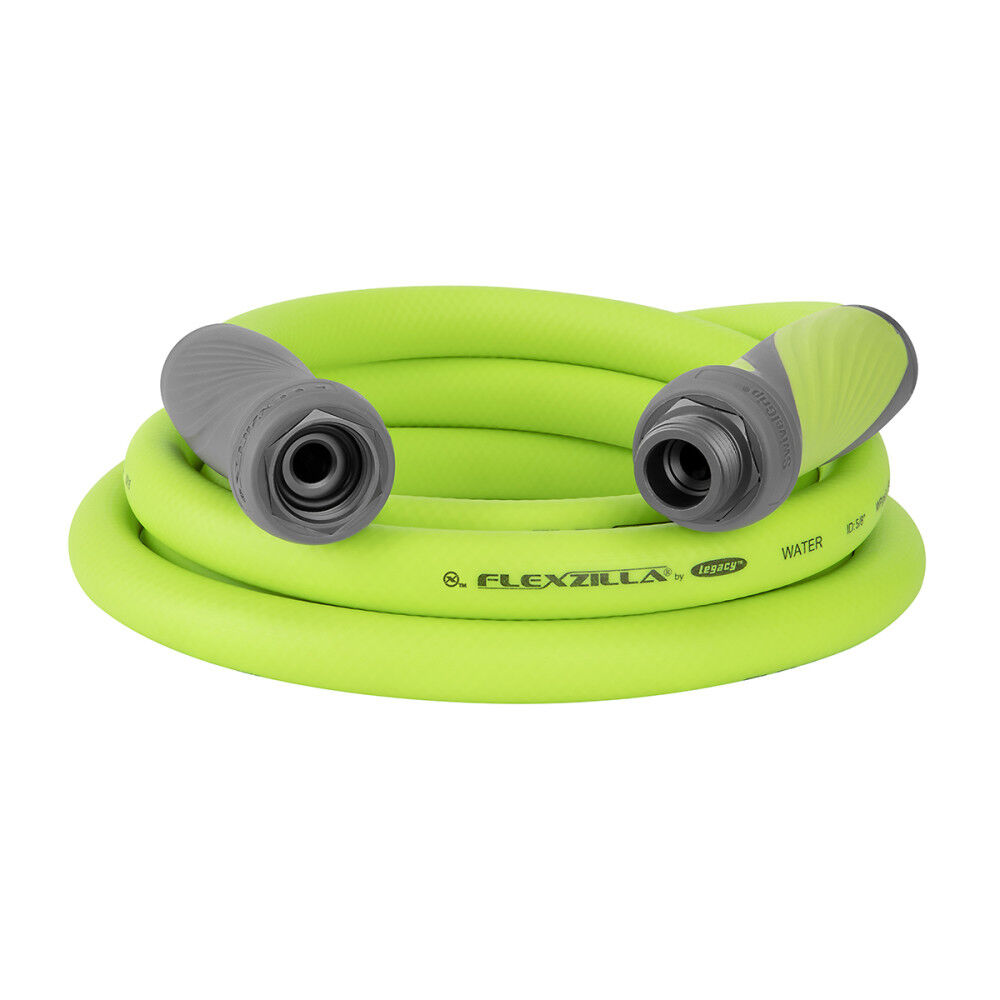 Flexzilla SwivelGrip Garden Lead-in Hose, 5/8 Inch x 10 Feet, 3/4 Inch - 11 1/2 GHT Fittings, ZillaGreen, large image number 13