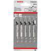 Bosch 3-1/4 Inch 20 TPI Clean for Wood T-Shank Jig Saw Blades 5 Piece, small image number 1