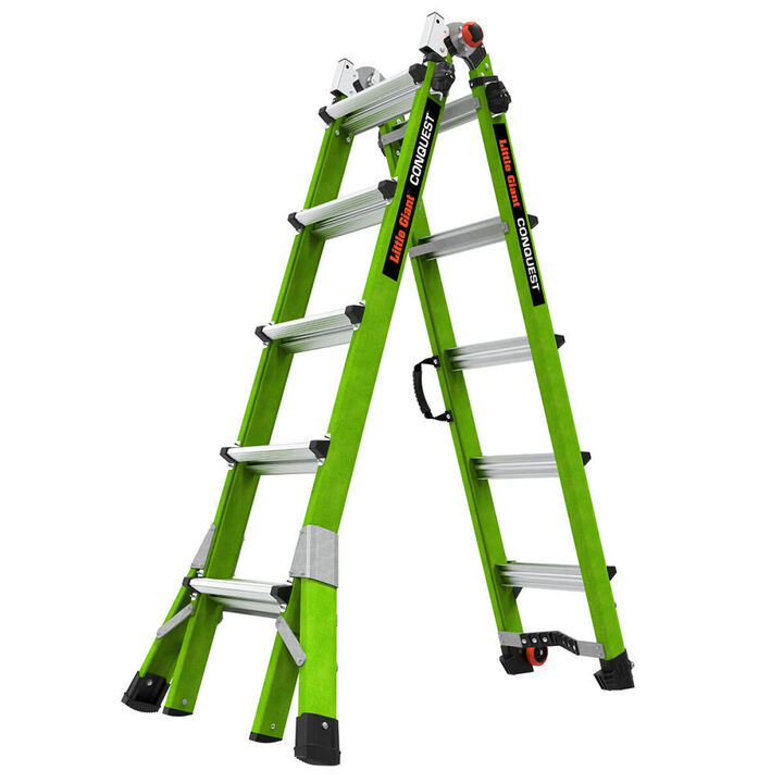 Little Giant Safety Conquest 2.0 Model 22 Articulated Ladder Type 1A 300lb Fiberglass