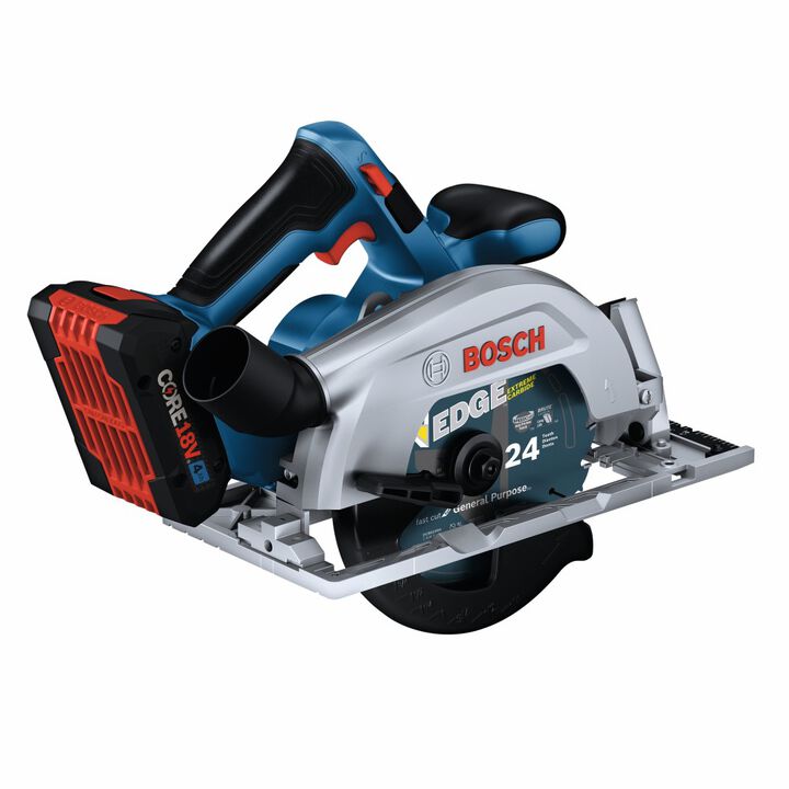 Bosch 18V Blade Right 6 1/2in Circular Saw Kit with 2 CORE18V 4.0 Ah Compact Batteries, large image number 2