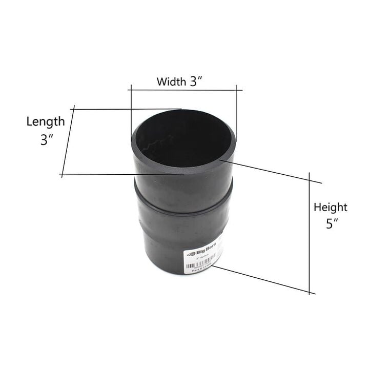 Big Horn 3 Inch Black ABS Plastic Splice, large image number 5