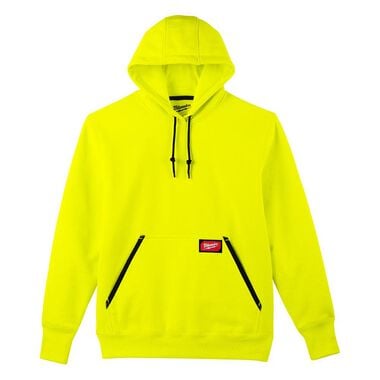 Milwaukee Heavy Duty Hi Vis Yellow Pullover Hoodie - Small, large image number 0