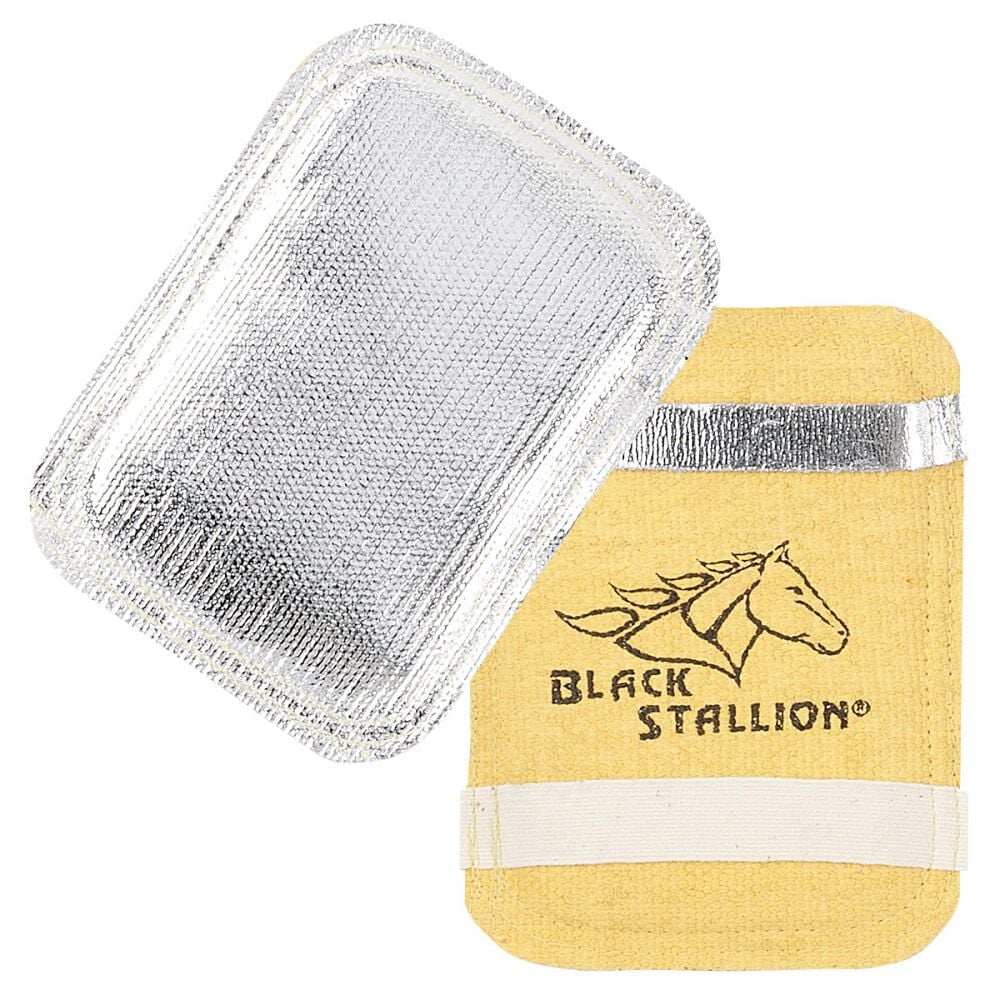 Black Stallion 1/2in Aluminized Fiberglass Glove Back Pad – BP-DX