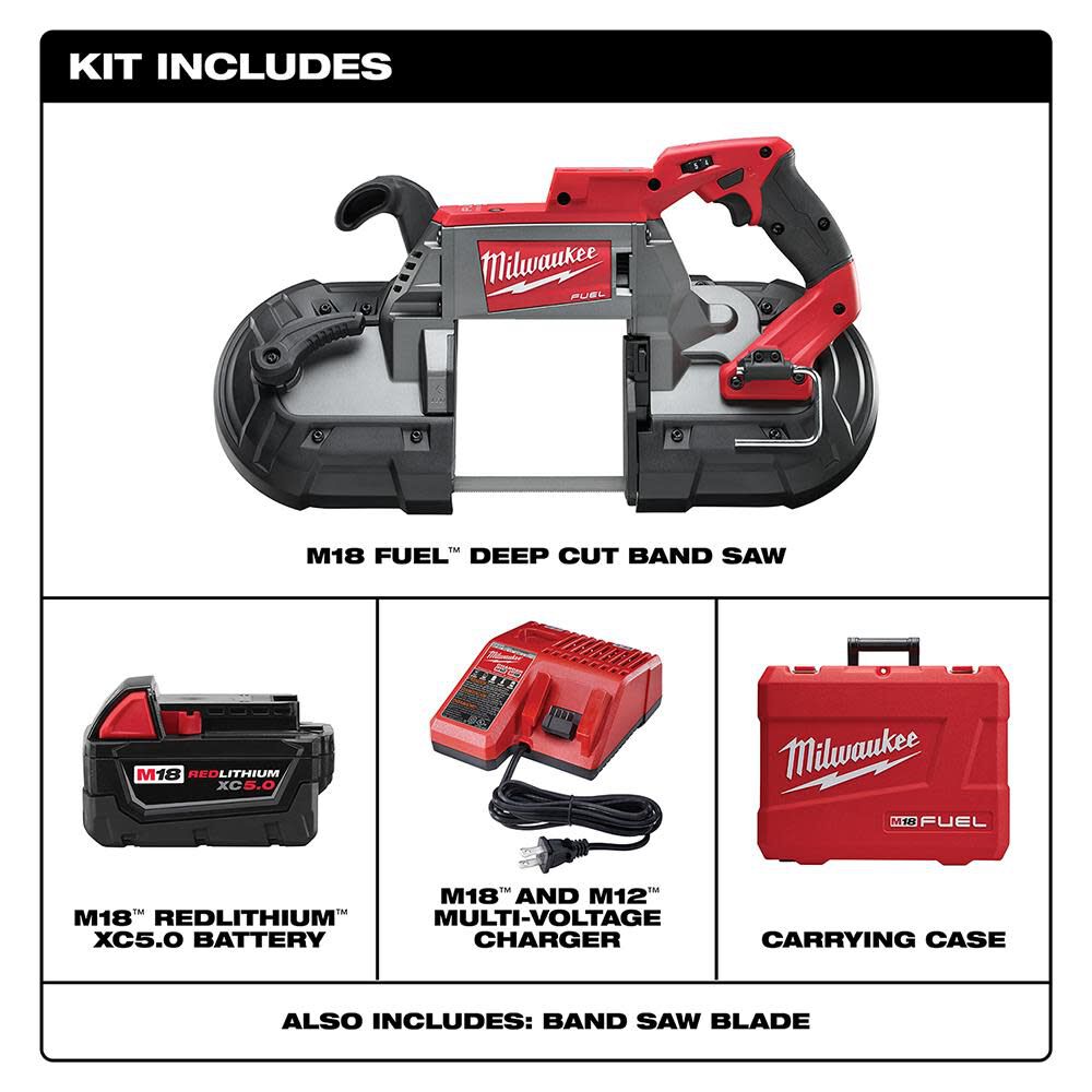 Milwaukee M18 FUEL Deep Cut Band Saw 1 Battery Kit 2729 21