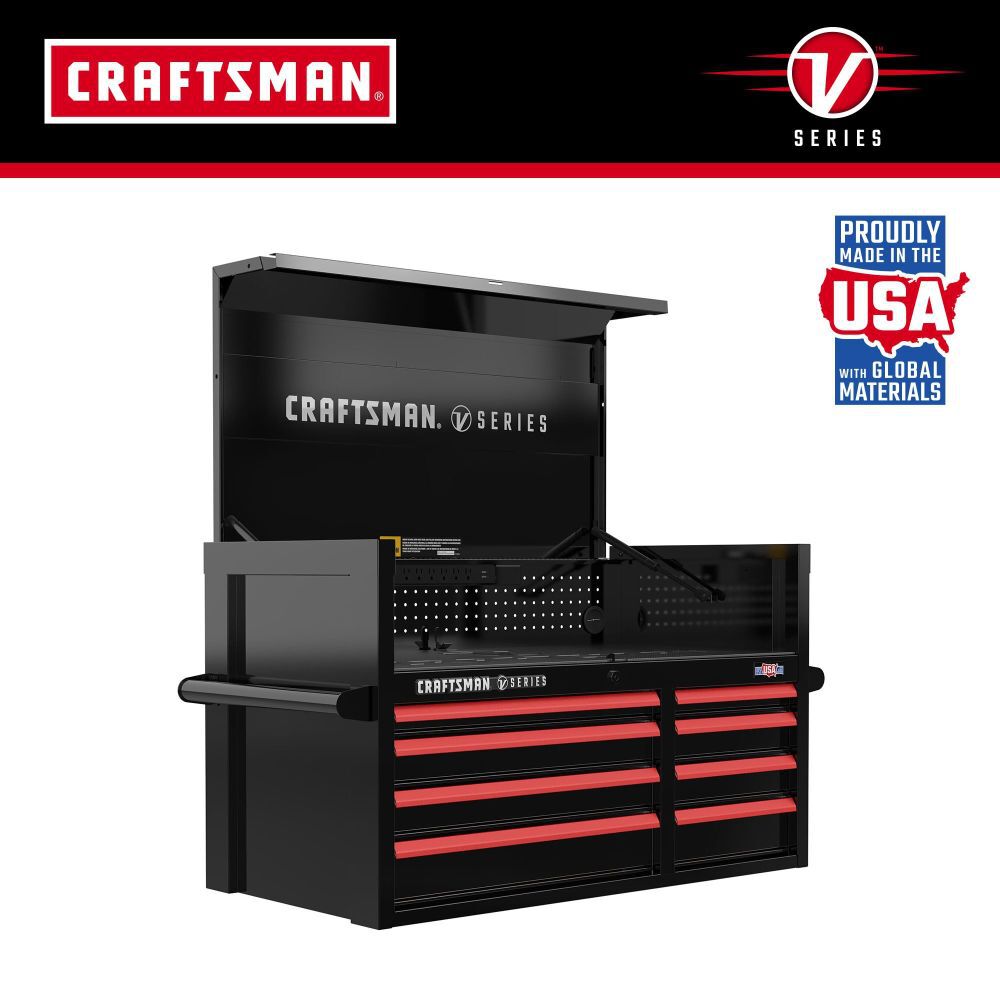 CRAFTSMAN V-SERIES 41 Inch Wide 8-Drawer Tool Chest, Black, large image number 2