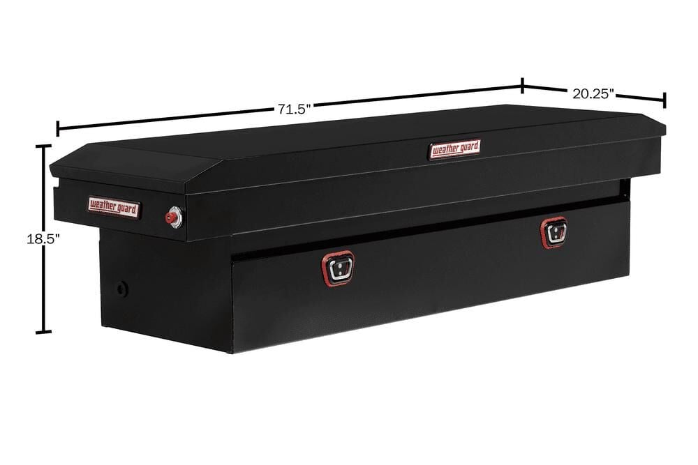 Weather Guard Saddle Truck Tool Box Steel Standard Gloss Black, large image number 5