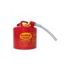 Eagle Manufacturing 5 Gallon Red Galvanized Steel Type II Safety Can with Metal Hose, small image number 1