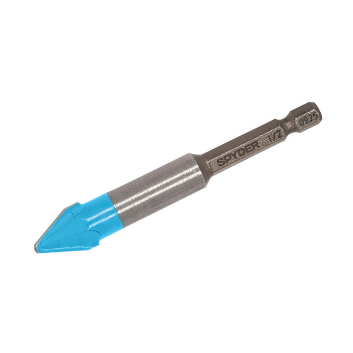 Spyder 1/2 Inch x 3.5 Inch Tile & Glass Drill Bit, Carbide-Tipped