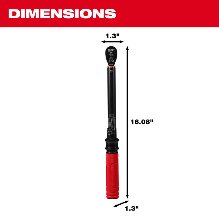 Milwaukee 3/8 Inch Drive Click Torque Wrench 20-100 Ft-Lbs, large image number 5