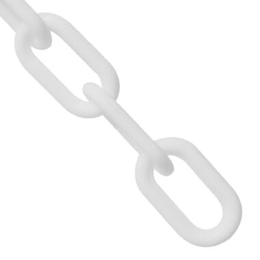 Mr Chain 2 in. (#8 51mm) x 100 ft. White Plastic Barrier Chain