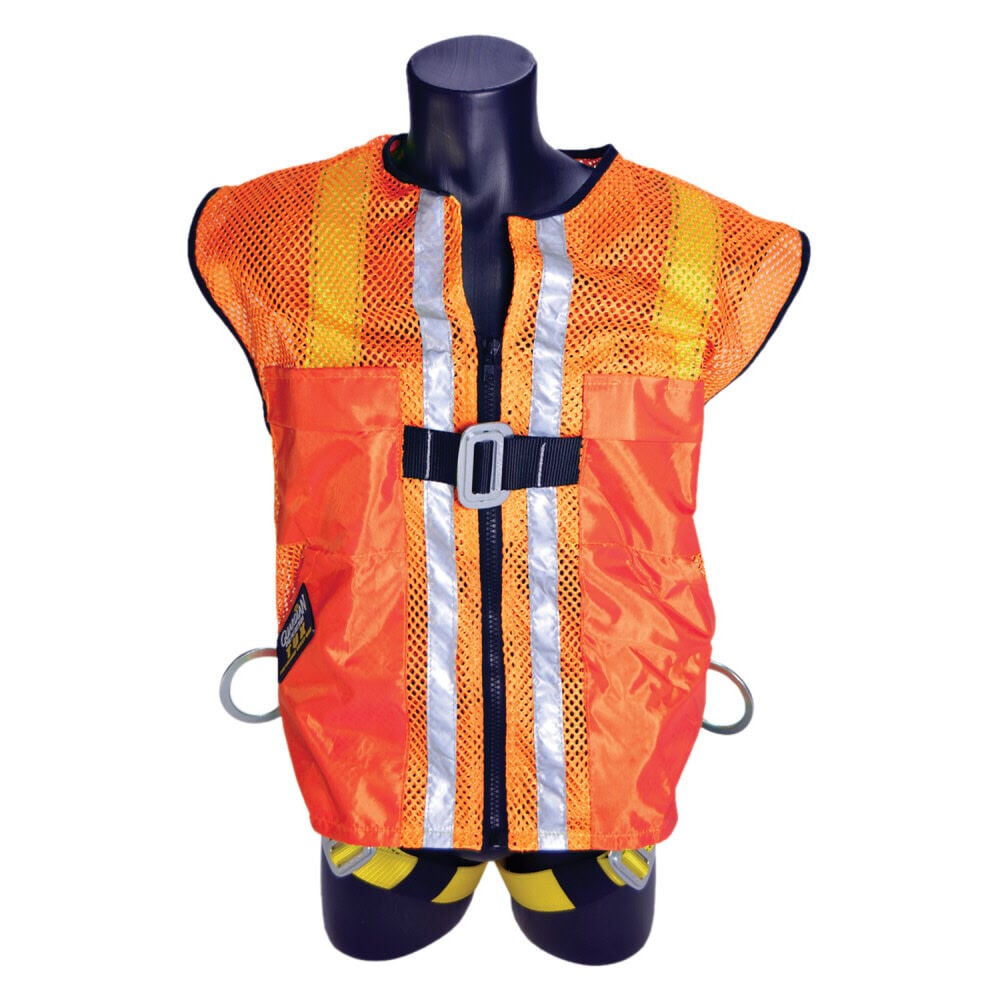 Guardian Fall Protection Mesh Construction Tux Harness – M – Orange – 02110