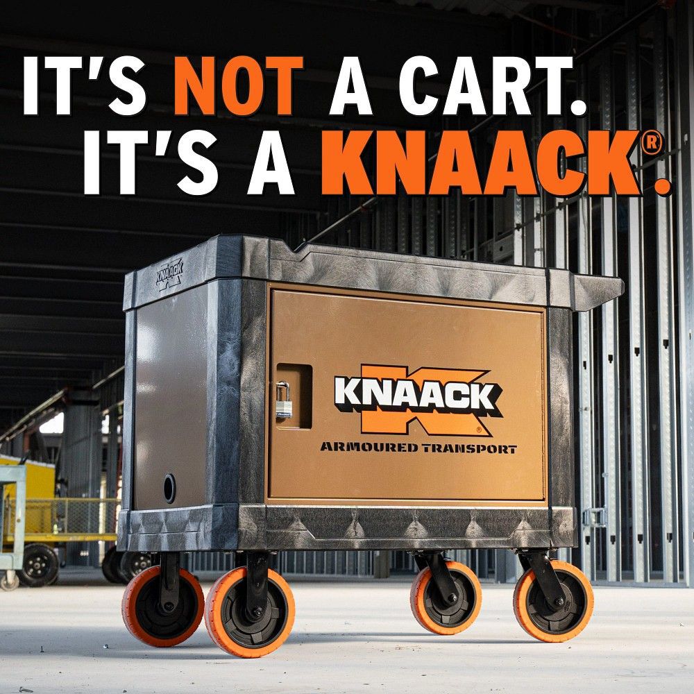 Knaack 45.5 Inch x 27 Inch x 37 Inch Steel and HDPE Armored Transport, White, large image number 14