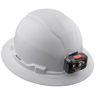 Klein Tools Hard Hat Non-vented Full Brim with Rechargeable Headlamp White, large image number 5