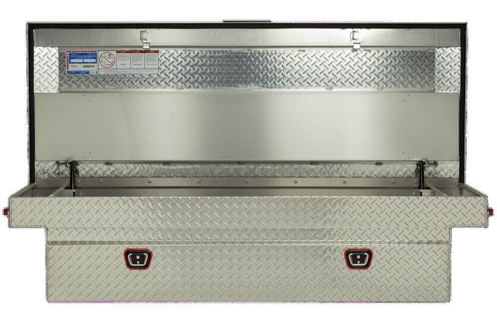 Weather Guard Saddle Truck Tool Box Aluminum Full Extra Wide Clear, large image number 3