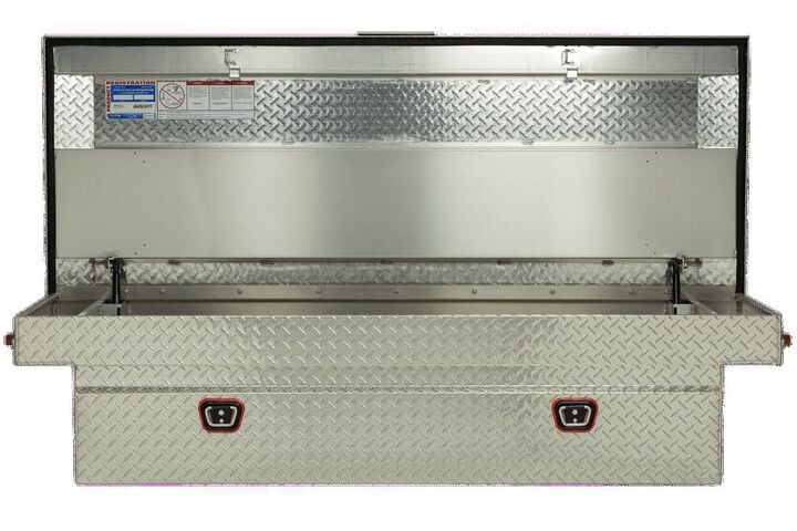 Weather Guard Saddle Truck Tool Box Aluminum Full Extra Wide Clear, large image number 2