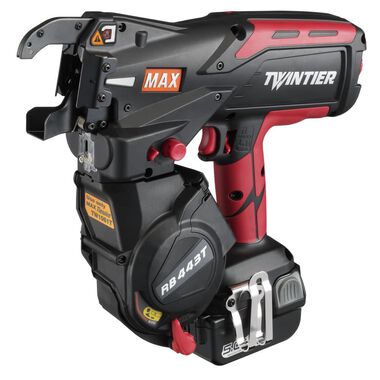 MAX USA TWINTIER Battery-Powered Rebar Tying Tool #7 x #7 with 19ga Wire