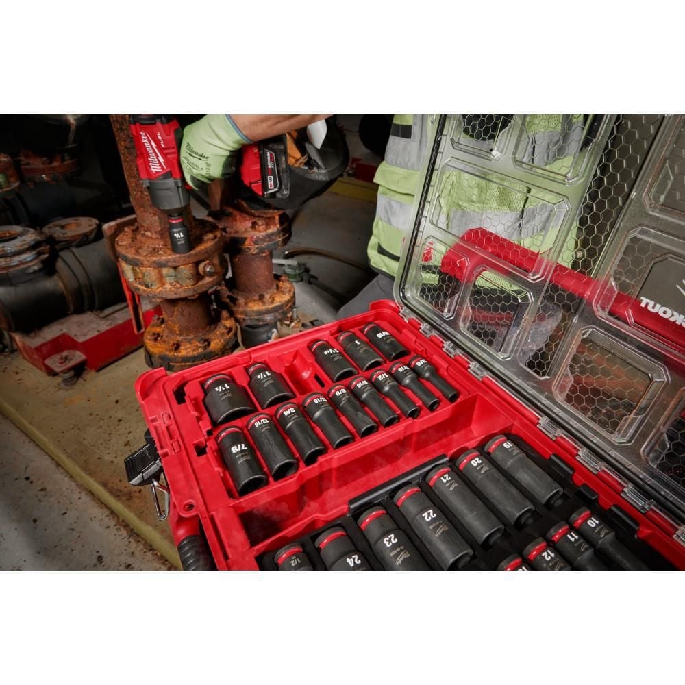 Milwaukee SHOCKWAVE Impact Duty Socket 1/2 Dr SAE/MM PACKOUT Set 31pc, large image number 11
