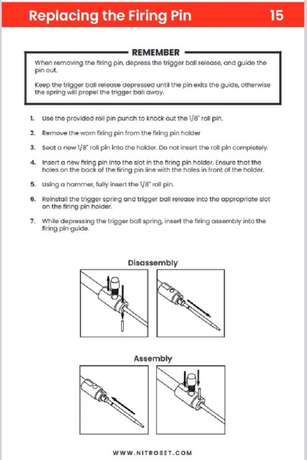 Nitroset Firing Pin Guide for Old/New Tools, large image number 2