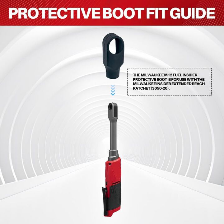 Milwaukee M12 Fuel Insider Extended Reach Ratchet (Bare Tool), Protective Boot Bundle, large image number 16