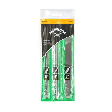 Crescent Nicholson 3 Piece 6in General Purpose File Set