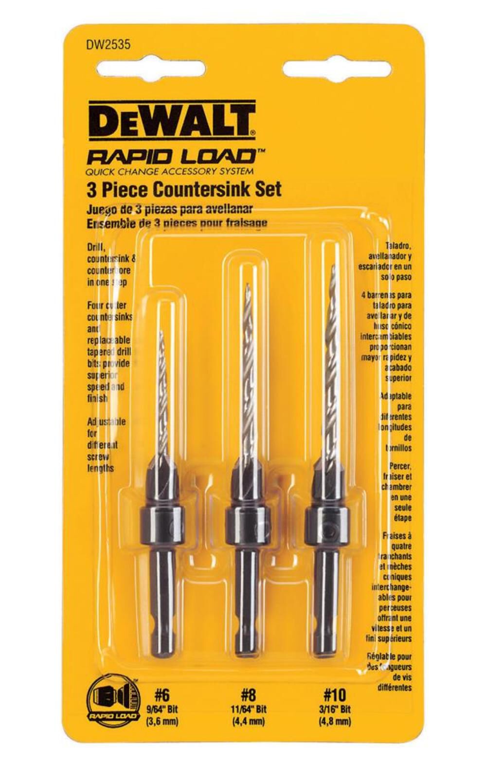 3 piece Countersink Set DW2535 from 