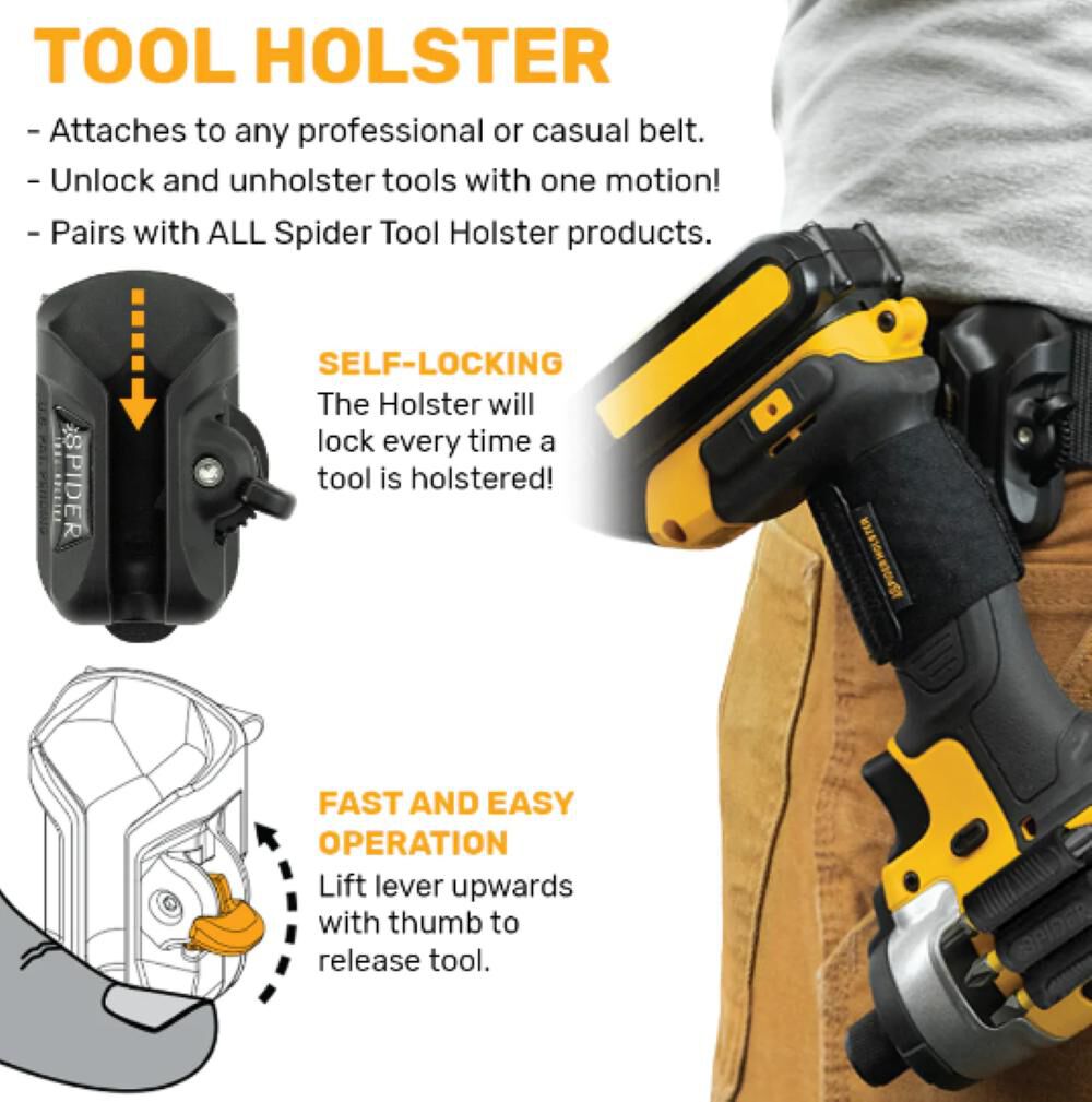 Spider Tool Holster Dual Tool Holster Kit 5pc Kit, large image number 4