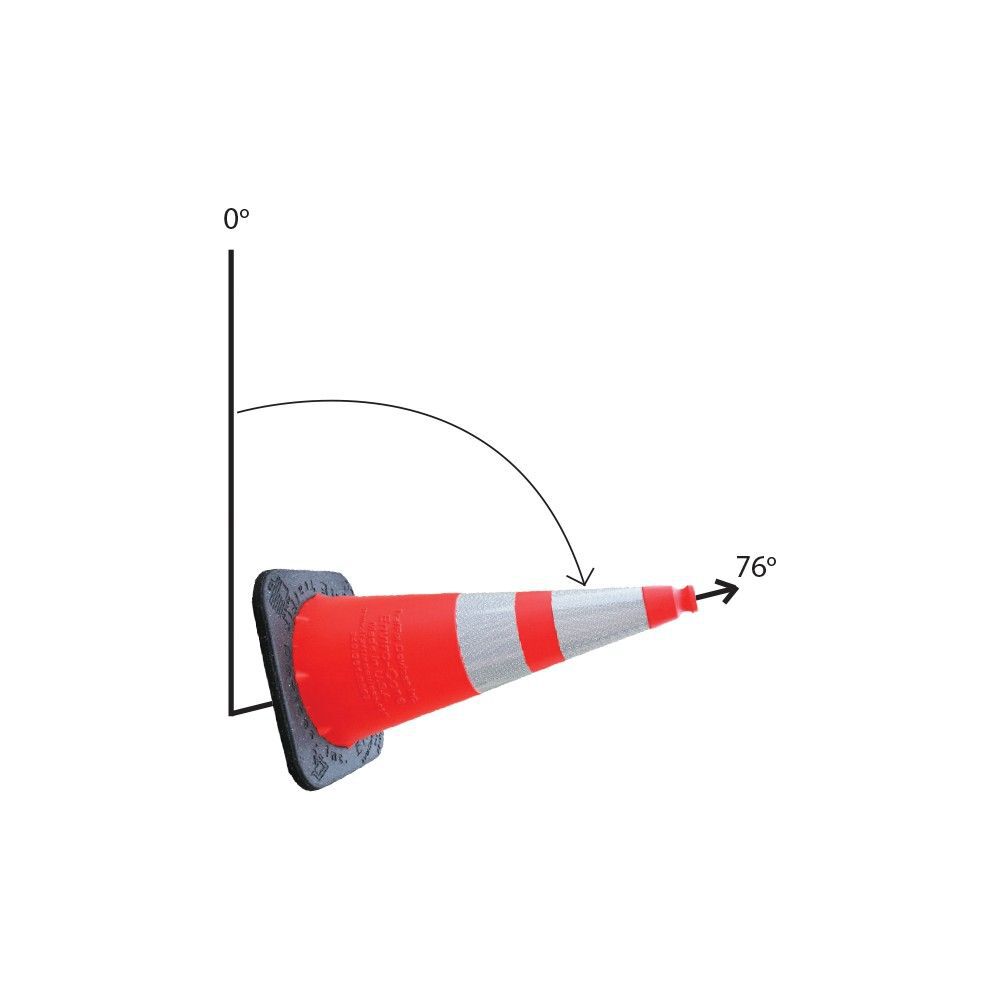 Vizcon Orange 28in Enviro-Cone with Collars & 7 lbs Rubber Base, large image number 2