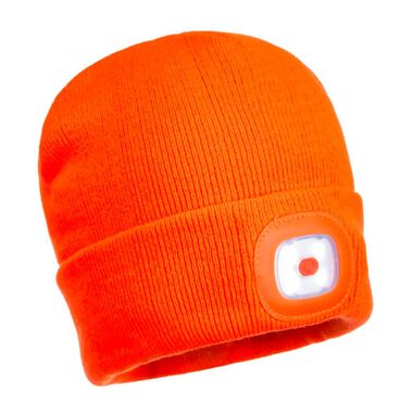 Portwest Orange Rechargeable LED Beanie