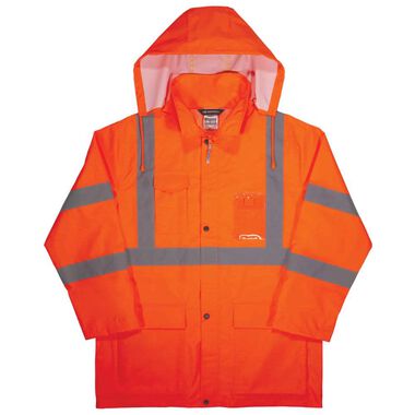 Ergodyne GloWear 8366 Lightweight Hi Vis Rain Jacket Orange Large
