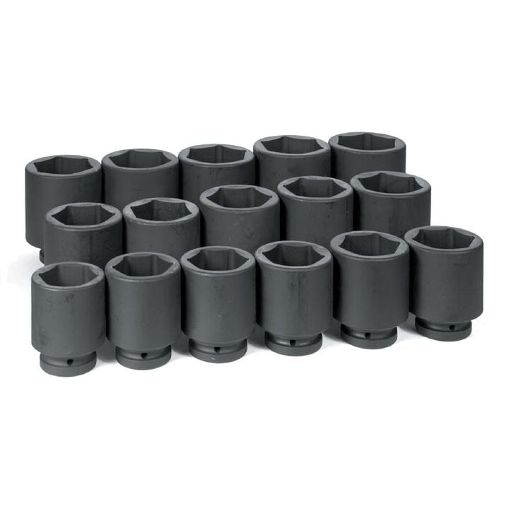 Grey Pneumatic 1in Drive 16 Piece Deep Fractional Set 2-1/16in - 3in