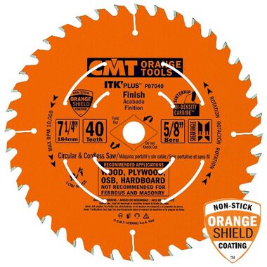 CMT 8-1/4In ITK Plus 40 Tooth Saw Blade - Fine Finish